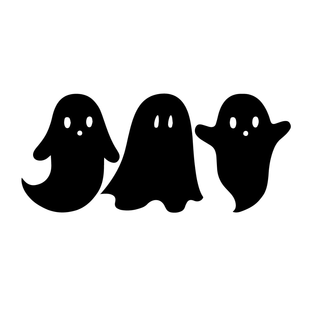 Ghost Trio in black COE 96 Oceanside glass