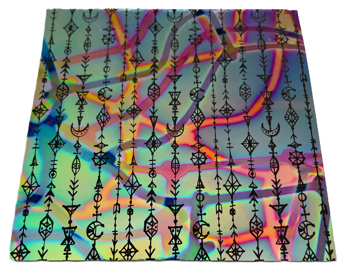 Celestial Charms Etched Dichroic Glass