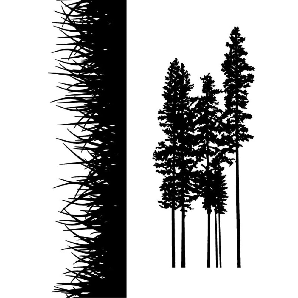 Long Grass and Leafy Trees Silk Screen