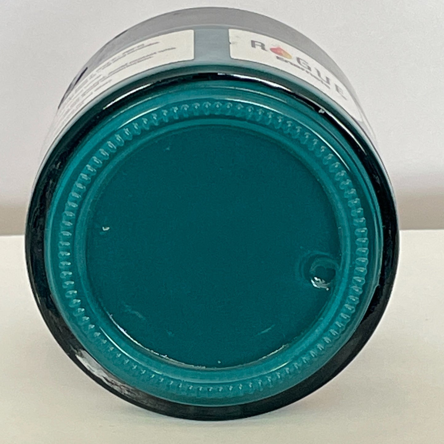 Jar of Peacock Green screen printing paste showcasing its rich hue and smooth consistency
