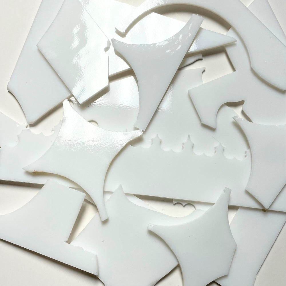 White COE 96 Scrap Glass