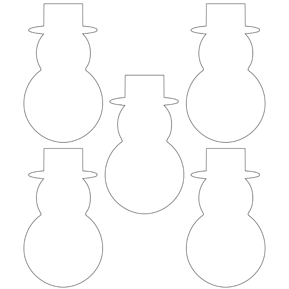 Snowman Precut Glass Shape - COE 96