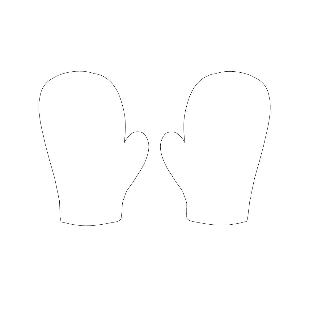Pair of Mittens Precut Glass Shape - COE 90