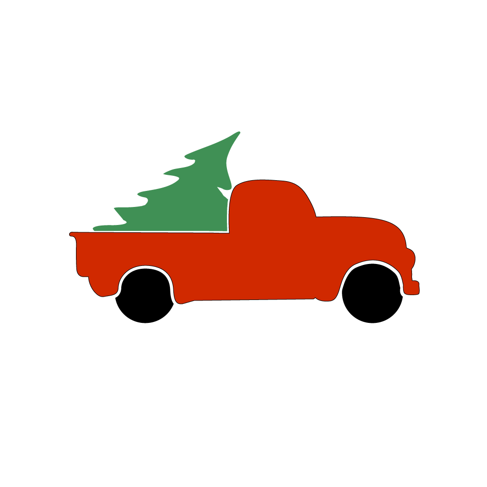 Christmas Tree Truck Precut Glass Shape - COE 90