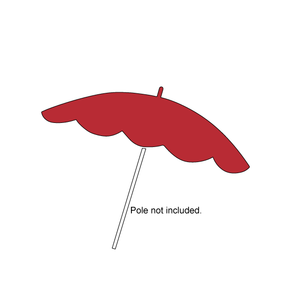 Precut Glass Shape - Beach Umbrella - COE 90