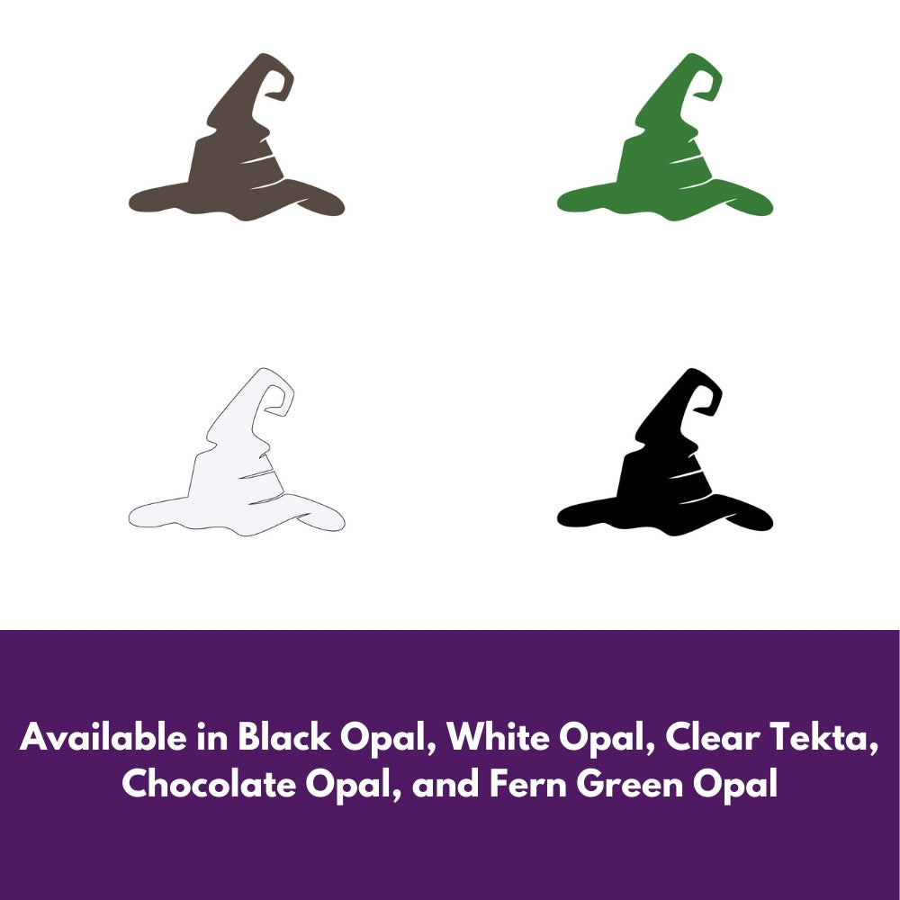 available colors of a precut glass shape of a witch hat coe 96
