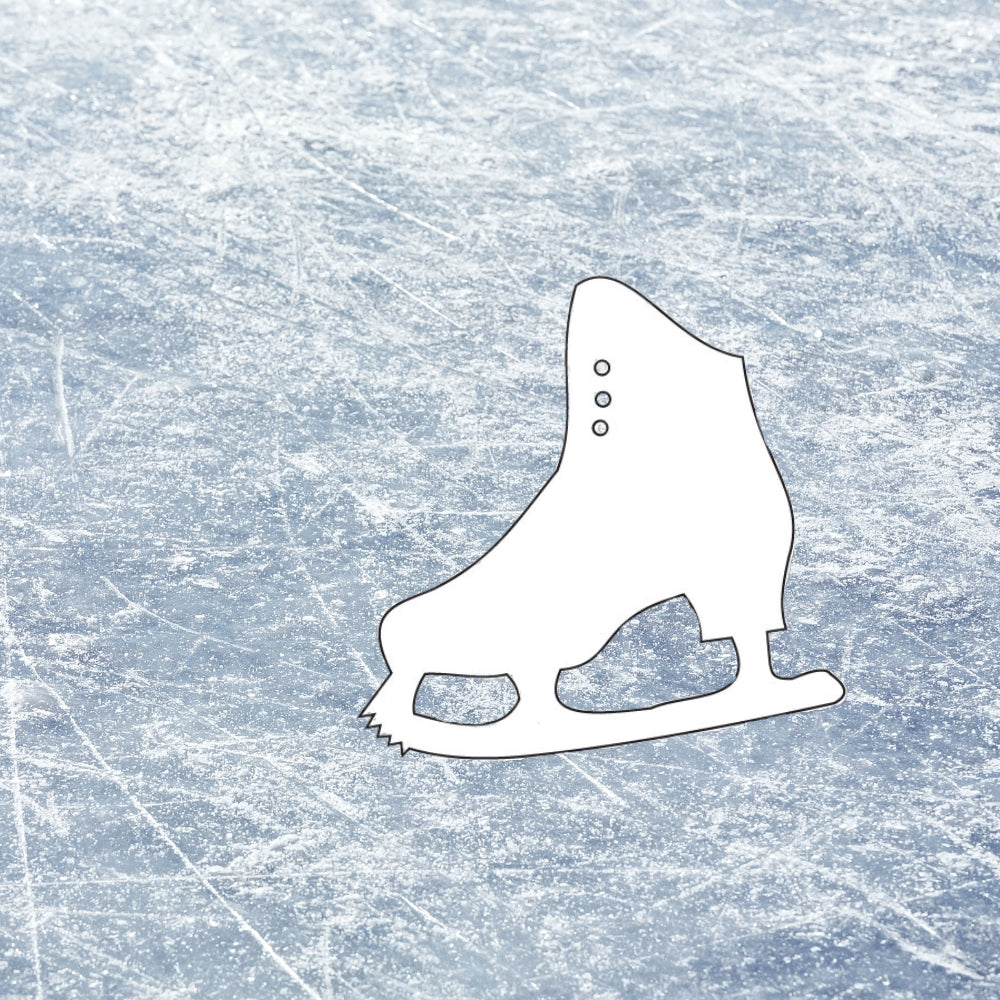 Figure skate precut glass shape