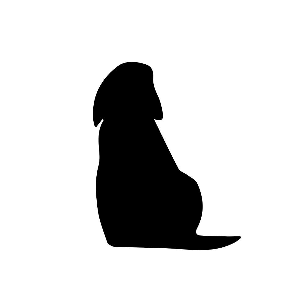Precut glass shape of dog.