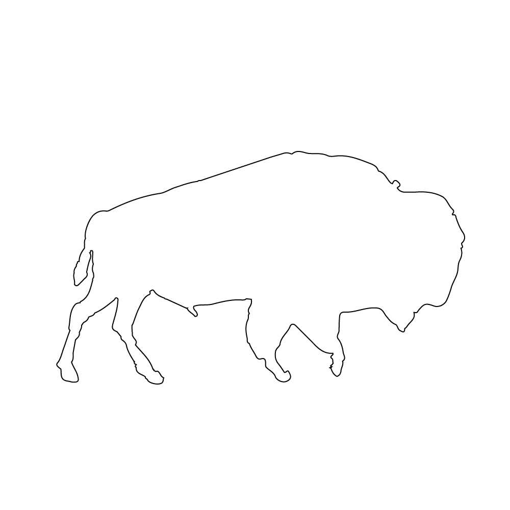 Buffalo precut glass shape in white/clear.