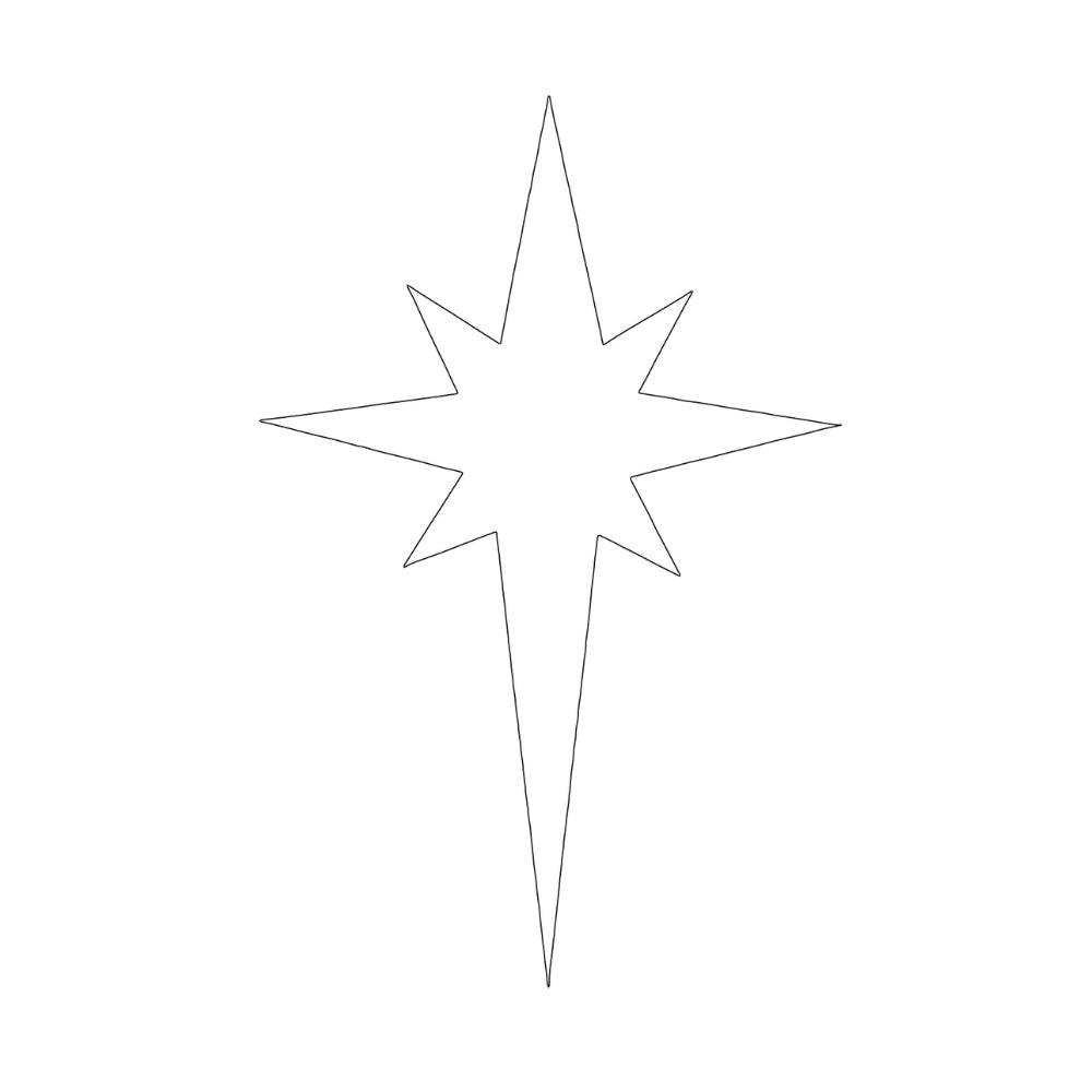Christmas Star Precut Glass Shape - COE 90