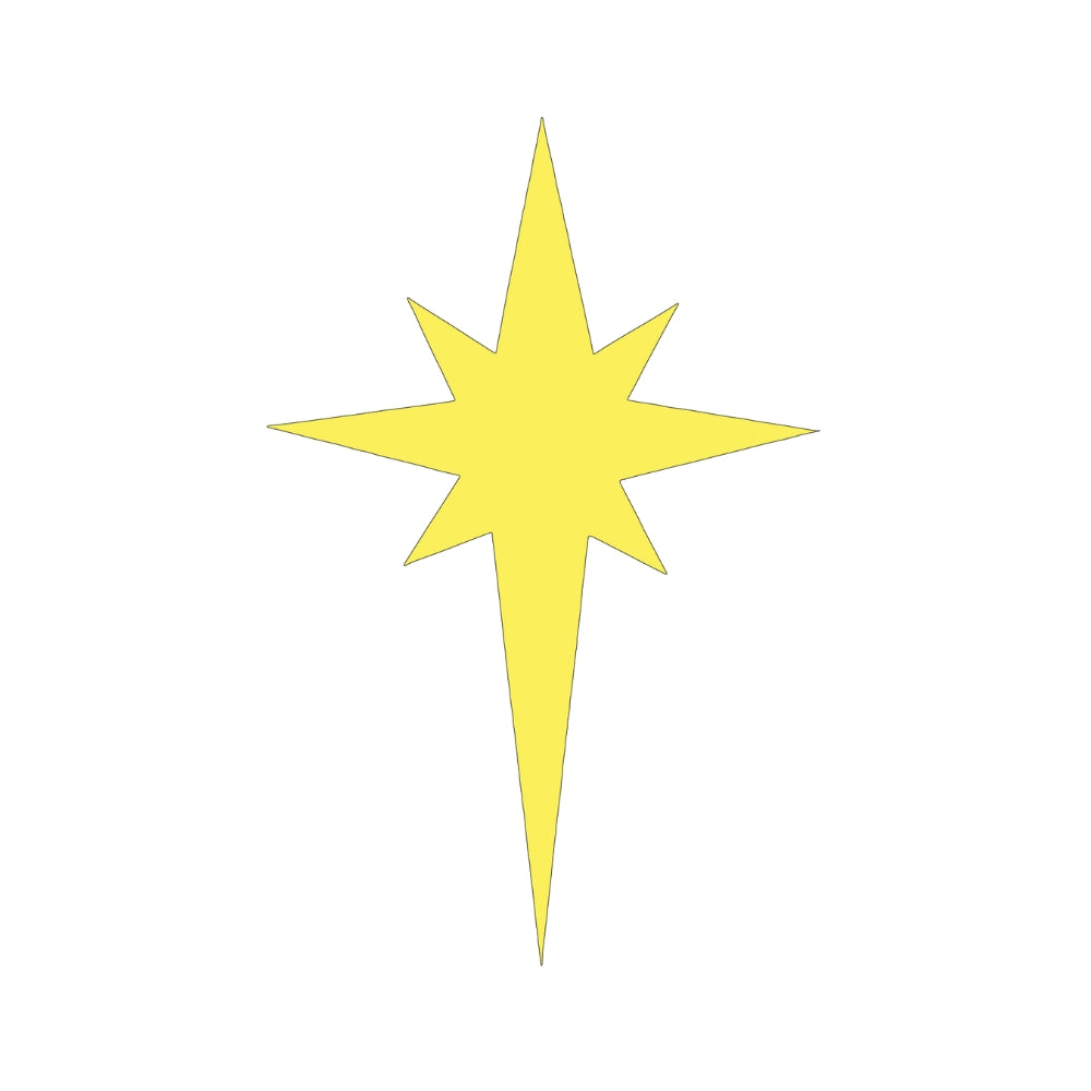Christmas Star Precut Glass Shape - COE 90