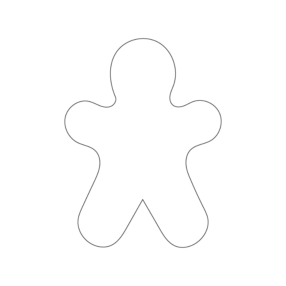 Gingerbread Men Precut Glass Shape - COE 90
