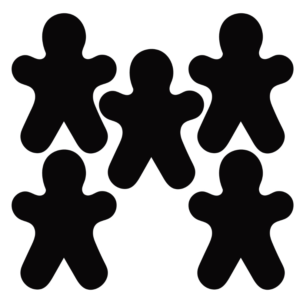 Gingerbread Men Precut Glass Shape - COE 90