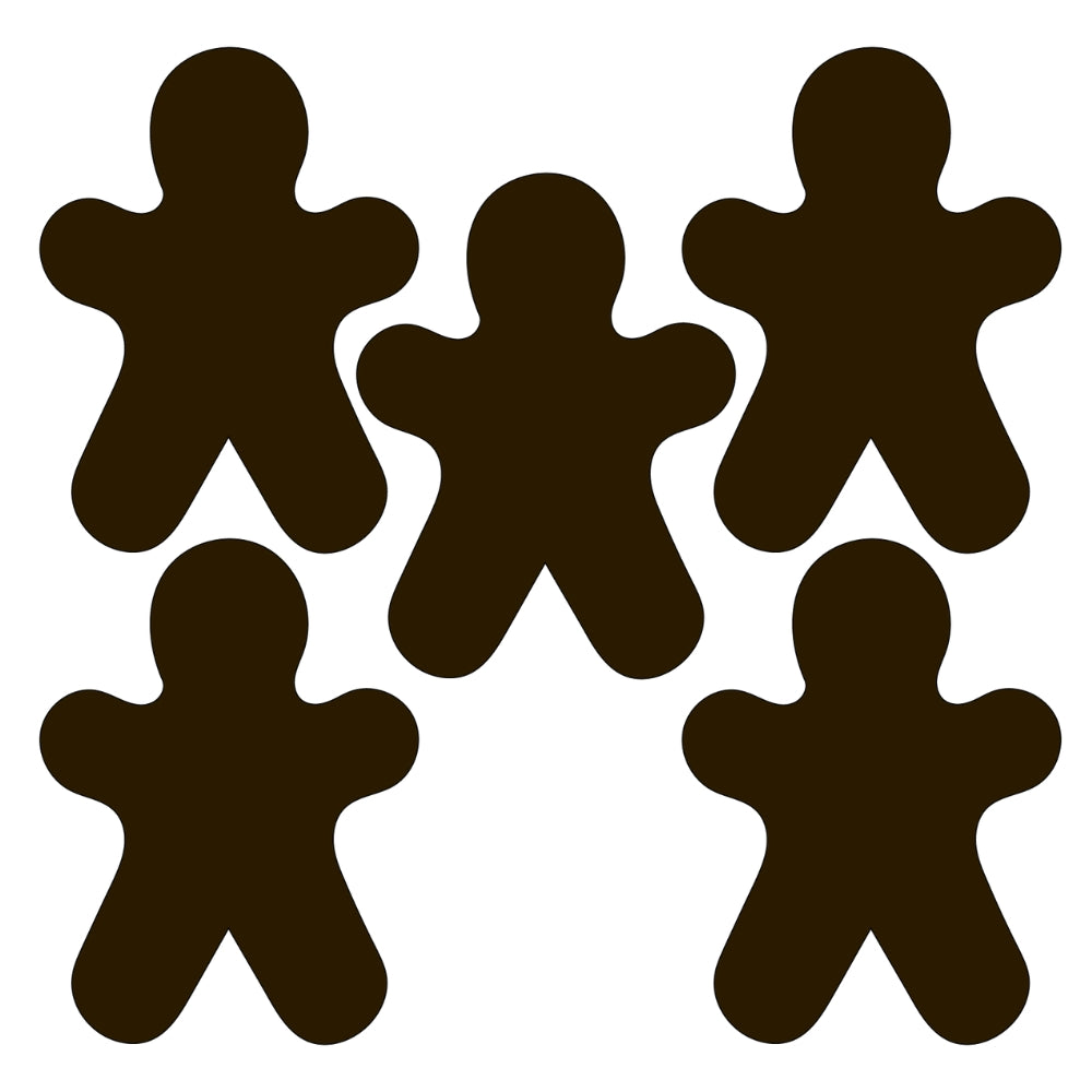 Gingerbread Men Precut Glass Shape - COE 90
