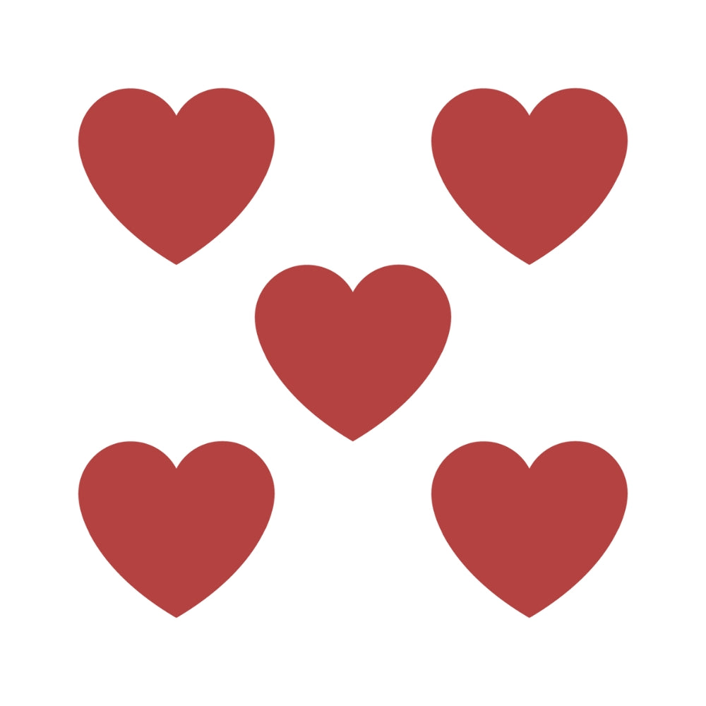 Precut Glass Hearts (5pk) - COE 90