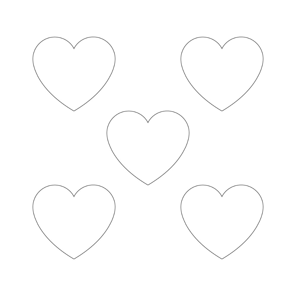 Precut Glass Hearts (5pk) - COE 90