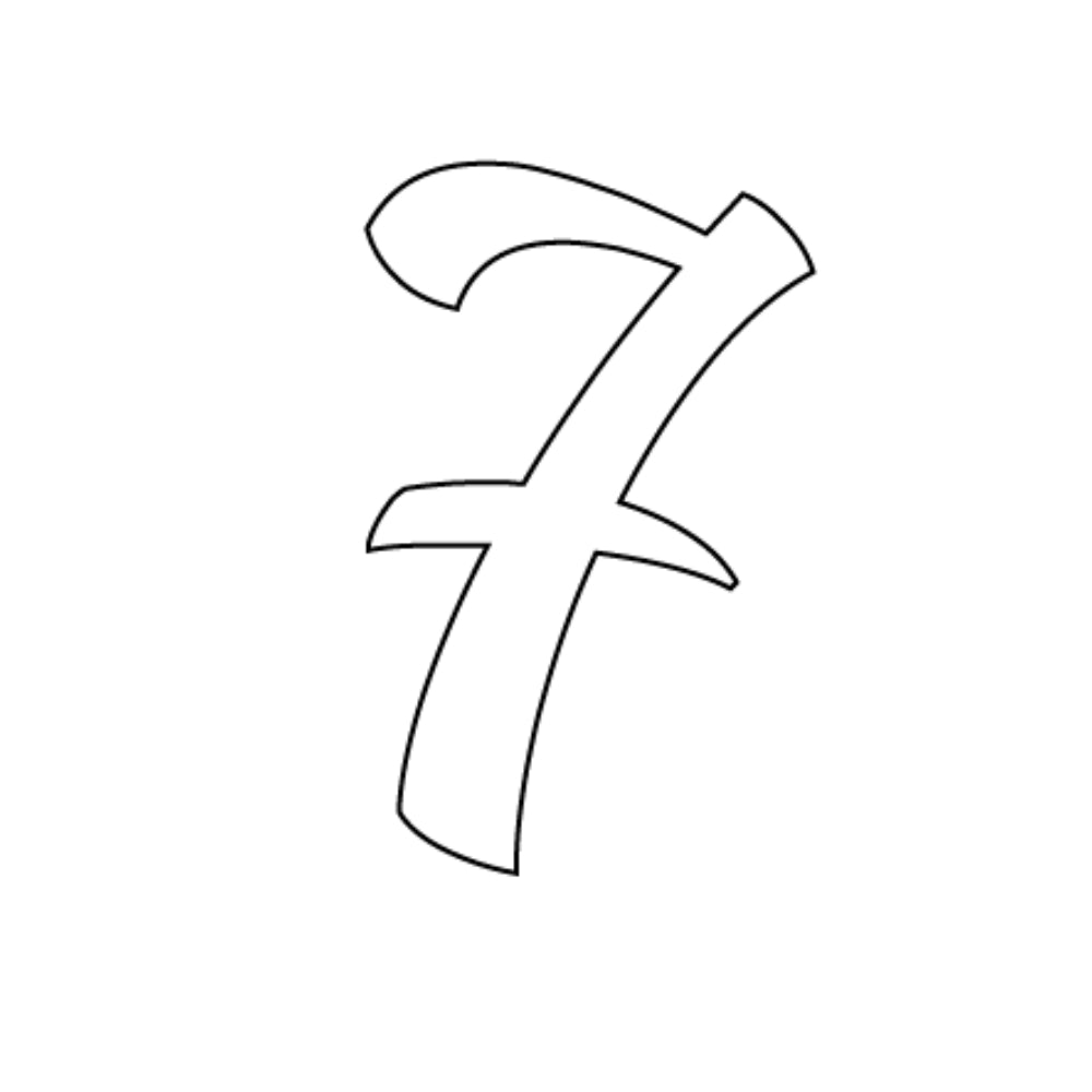 Precut Glass Numbers - Script - White - COE 90