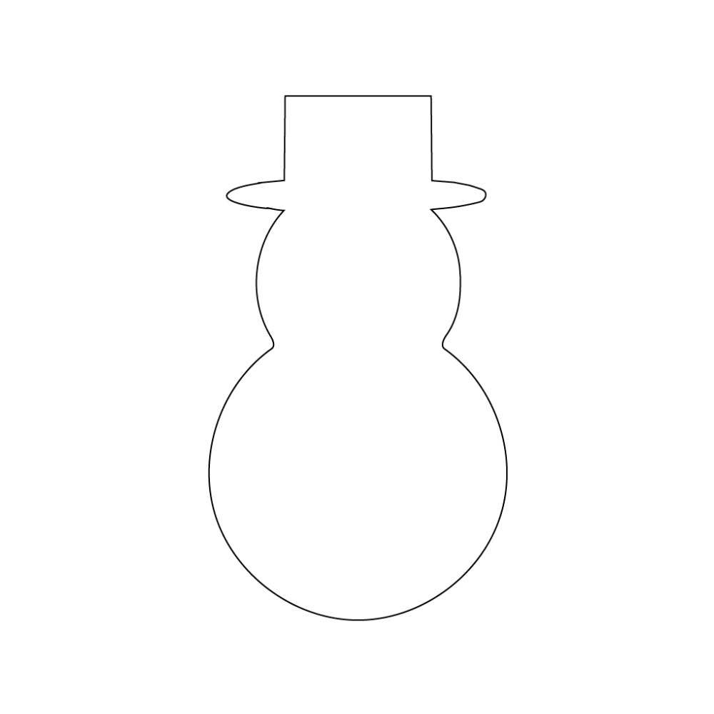 Snowman Precut Glass Shape - COE 96