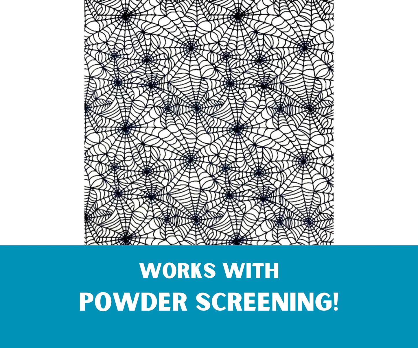 Spider web Silk Screen for Screen Printing that works with Powder screening technique