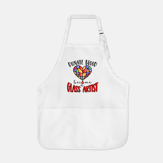 Fuse Muse Fused Glass Apparel, Etc... Donate Blood Become a Glass Artist Apron