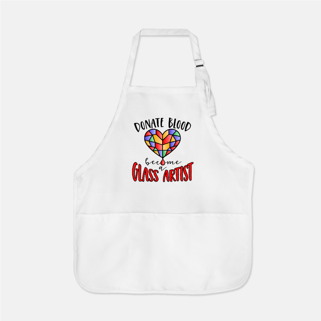 Fuse Muse Fused Glass Apparel, Etc... Donate Blood Become a Glass Artist Apron