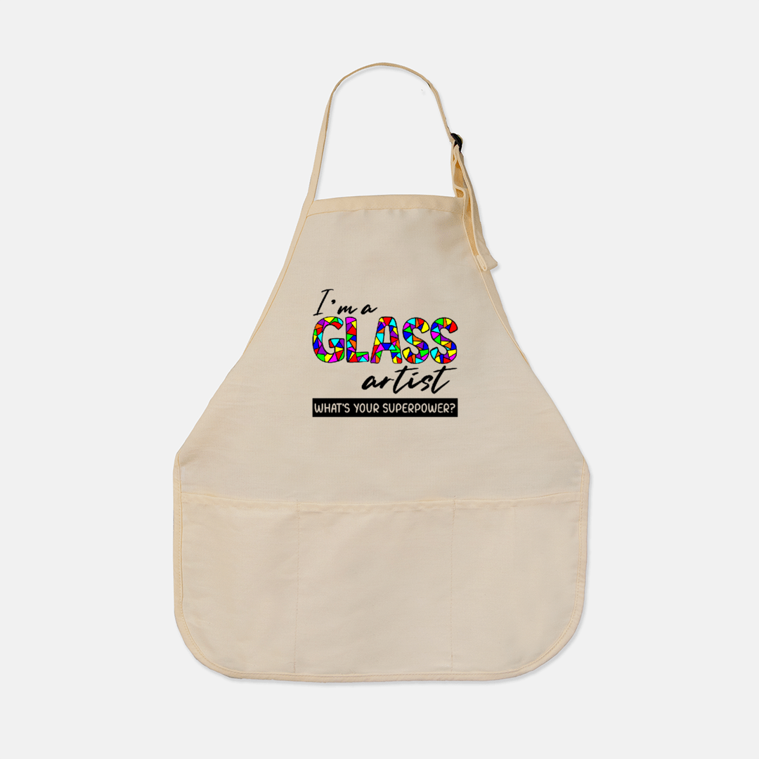 Fuse Muse Fused Glass Apparel, Etc... I'm a Glass Artist. What's your Superpower? Apron