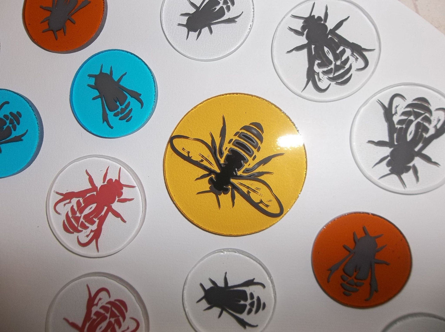 Fuse Muse Fused Glass Bees and Honeycomb Silk Screen Stencil