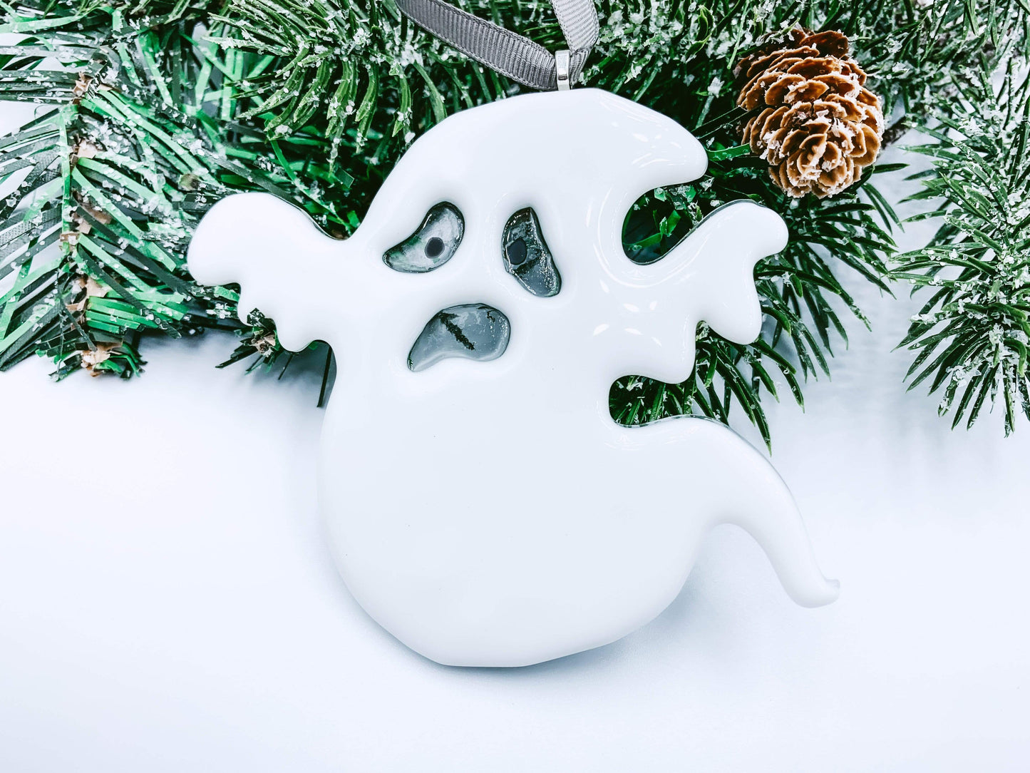 Ghost Fused Glass Ornament