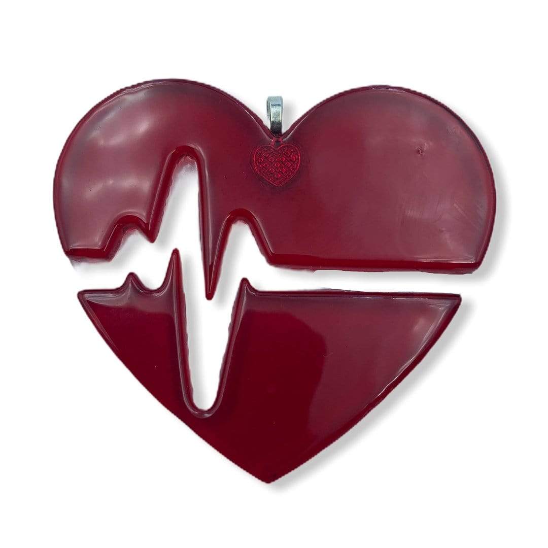 Heartbeat Fused Glass Ornament