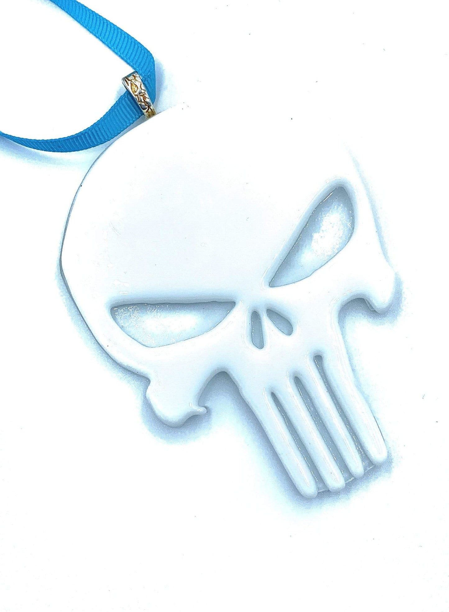 Punisher Skull Fused Glass Ornament