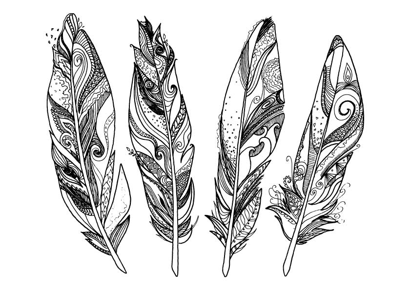 Feathers Silk Screen