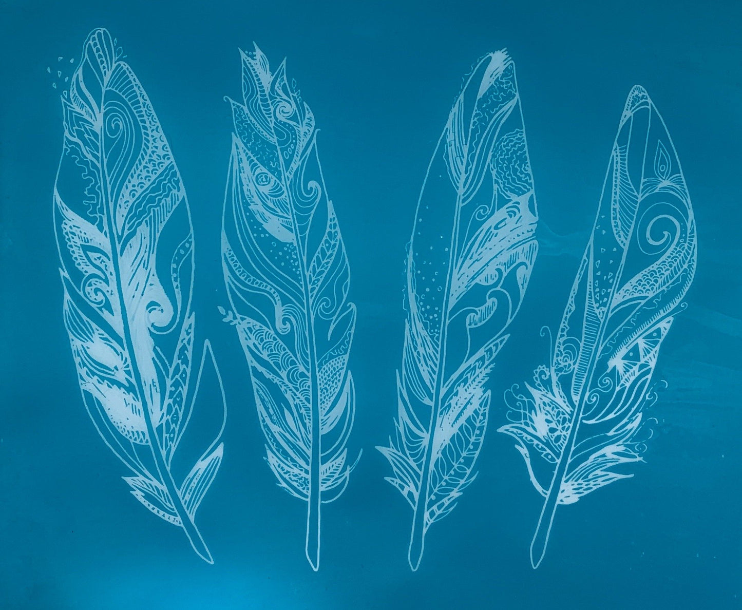 Feathers Silk Screen