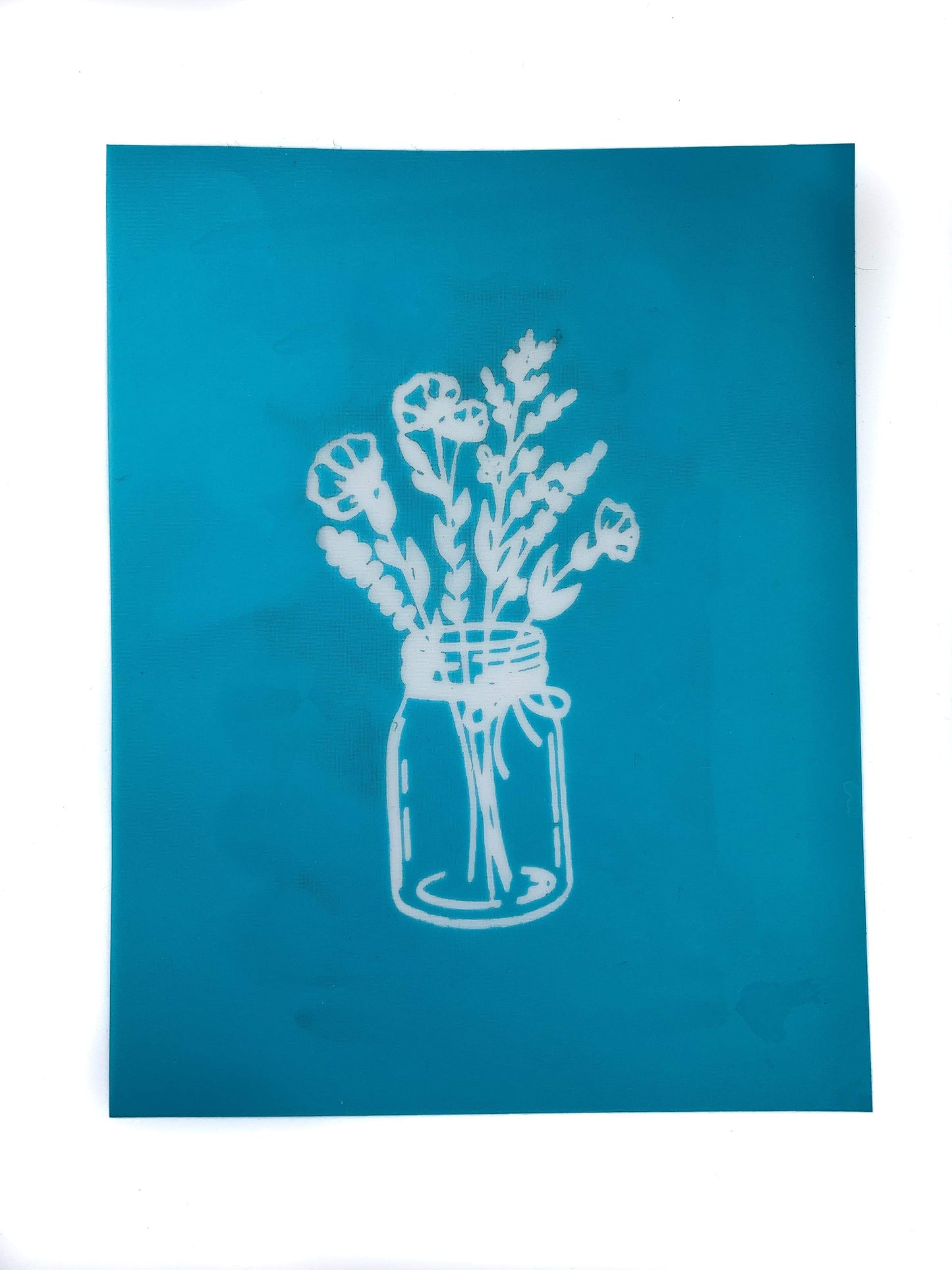 Flowers in Vase Silk Screen