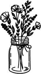 Flowers in Vase Silk Screen