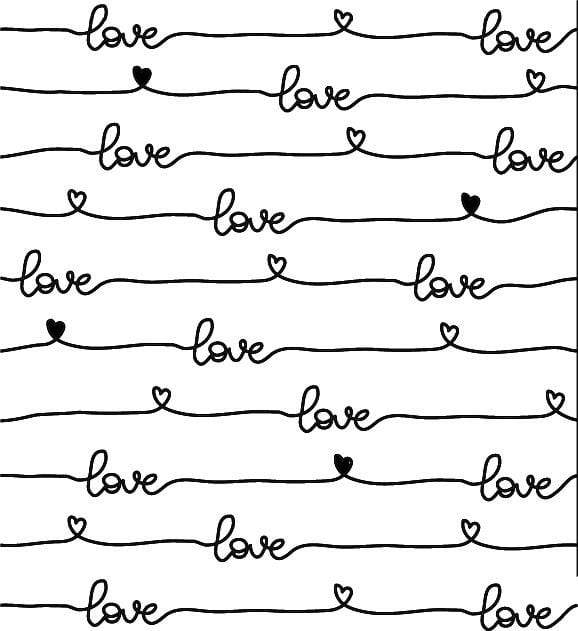 Love Script Silk Screen