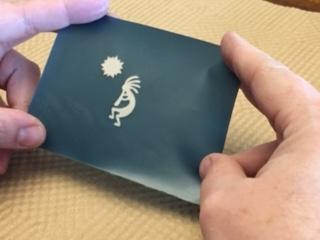 Kokopelli and the sun silk screen design