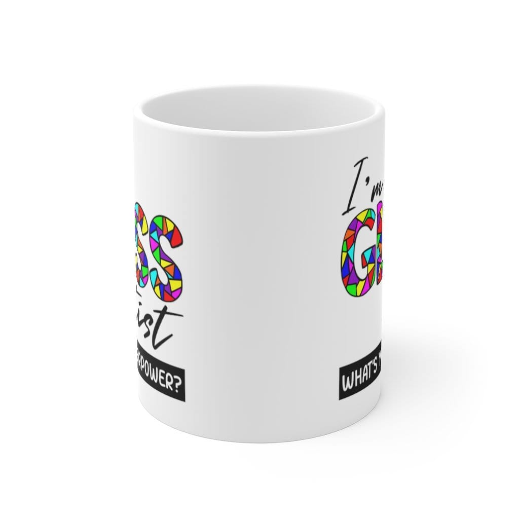 Printify Mug 11oz I'm a Glass Artist. What's your Superpower? - White Mug 11oz