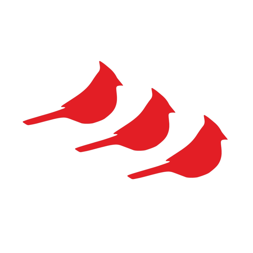 Cardinal (3pk) Precut Glass Shape - COE 90