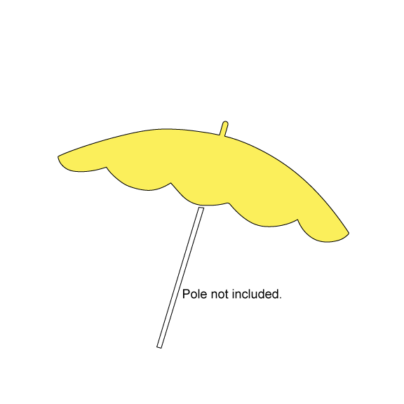 Precut Glass Shape - Beach Umbrella - COE 96