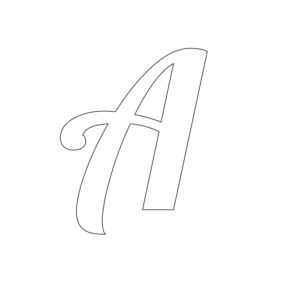 Alphabet Uppercase Letters Precut Glass Shape - Lobster Font - White COE 90