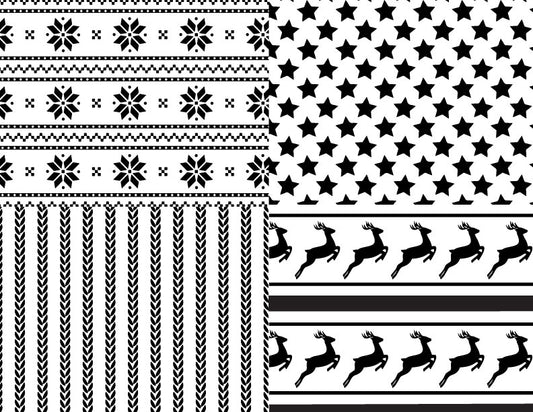 Christmas Sweater Patterns Screen Silk Screen Stencil