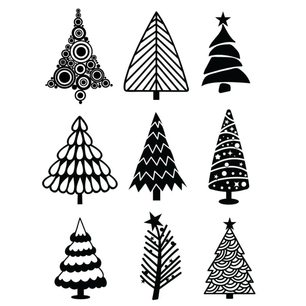 Christmas Trees Adhesive Silk Screen