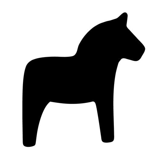 COE 96 Dala Horse glass precuts in red yellow blue white black and clear for fused glass