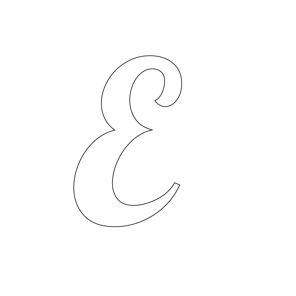 Alphabet Uppercase Letters Precut Glass Shape - Lobster Font - White COE 90