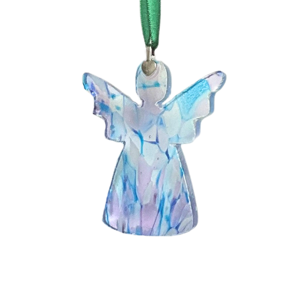 Christmas Angel Fused Glass Ornament