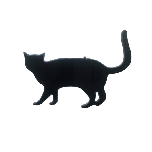 Precut glass shape of Black Cat.
