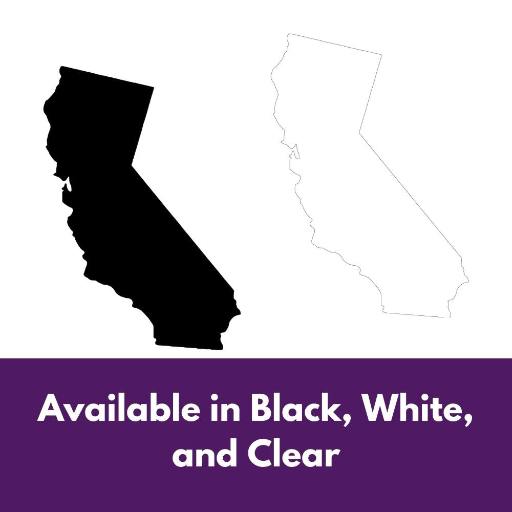 Precut glass shape of California in alternate colours.