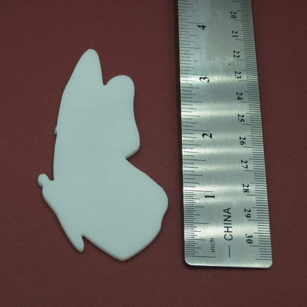 Precut glass shape of butterfly size