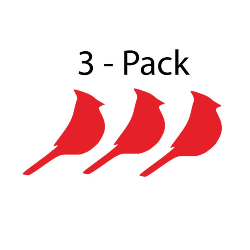 Precut glass shape of cardinal 3 pack.