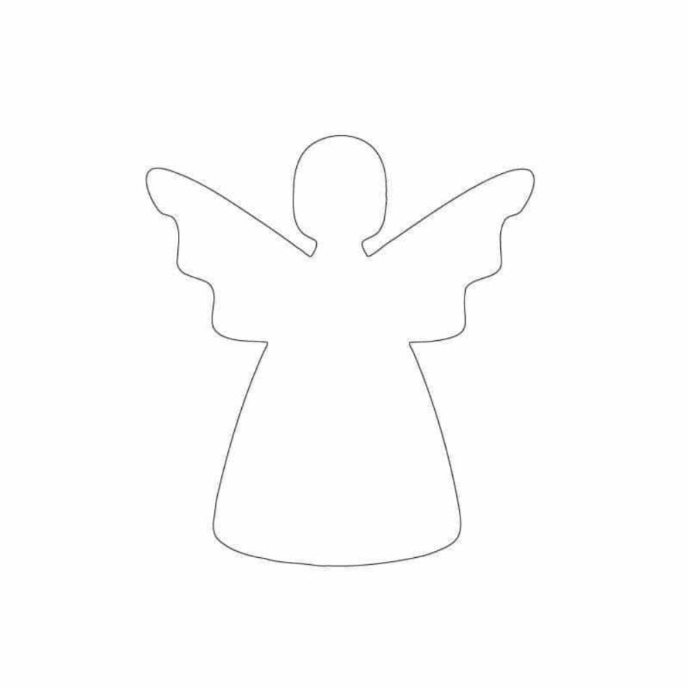Precut glass shape of Christmas angel.